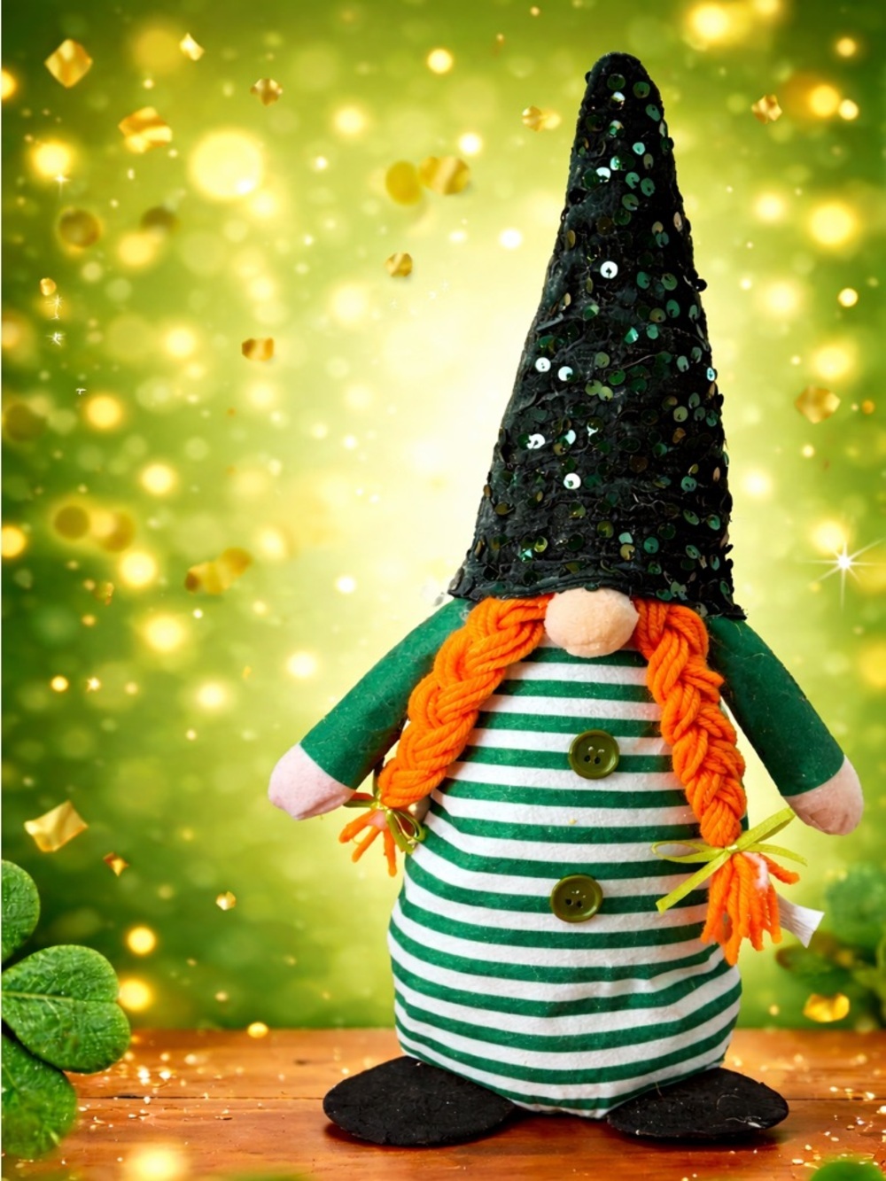 FREE w bundle of 2+  St Patrick’s Day Gnome Plush Decor Green Leprechaun